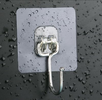 Miniatura 4 de ALLFONDO - Ganchos adhesivos grandes de 44 libras (máximo), paquete de 12, ganchos de pared impermeables a prueba de óxido de acero inoxidable para