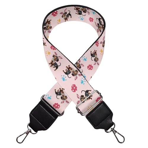 Image of GLENLCWE Dachshund Mushroom Purse Straps Replacement Crossbody Adjustable Bag Strap for Purses, Wide Shoulder Strap for Women Guitar Purses