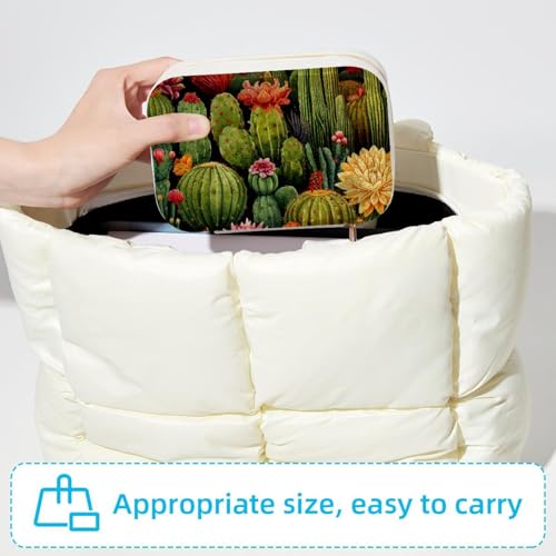 Boîte à bijoux portable cactus variegata pour bagues et colliers