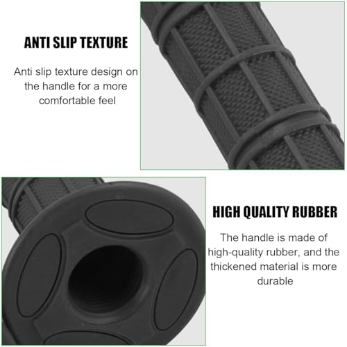 Image of BELOMI Motorcycle Hand Grips, 2PCS 7 /8 inch 22mm 24mm Non-Slip Soft Rubber Handlebars, Comfortable Motorbikes Handle Replacement Protection Accessories, Universal for Dirt Bike, Off Road, ATV(Black)