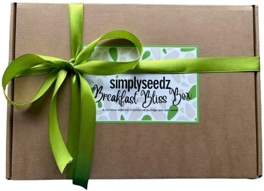 Simplyseedz Jumbo Porridge Oat Pot Gift Selection Box, Breakfast Bliss, 6 x 60g pots Fibre rich Gut healthy Vegan friendly