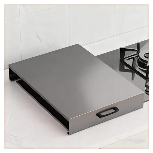 Stove Top Cover, Gas Stove Cover Plate Board for Electric Perfect for Small Homes, Apartments, Kitchens, Easy to Clean(Grey,L15.75xW19.69xH3.54IN)
