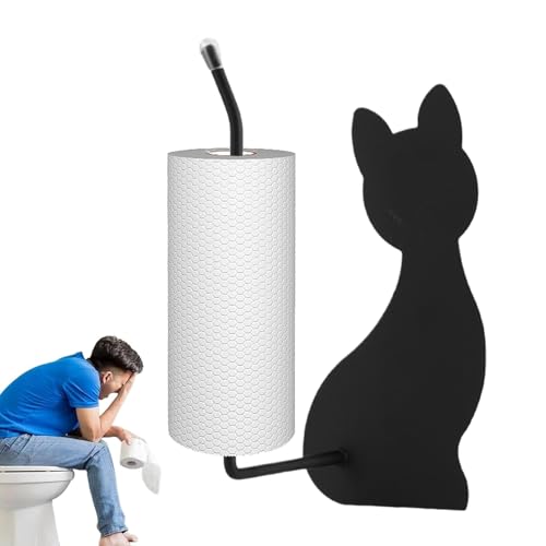 Toallero de papel de cocina | Portarrollos de inodoro | Dispensador de papel de cocina de diseño de gato organizador para apartamento de invitados para casa de viaje