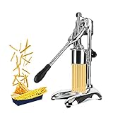 Manual Fried Potato Strips Squeezer French Fries Cutters Machine Stainless Steel Long 11.8inch Potato Chips Extruder Tool (French Fries)