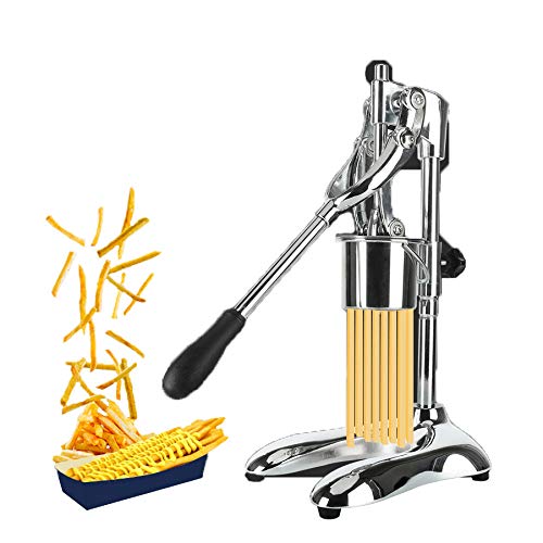 Manual Fried Potato Strips Squeezer French Fries Cutters Machine Stainless Steel Long 11.8inch Potato Chips Extruder Tool (French Fries)