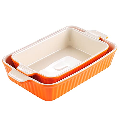 Oval Baking Dish Set of 2(12"/13.3") Oven to Table Baking