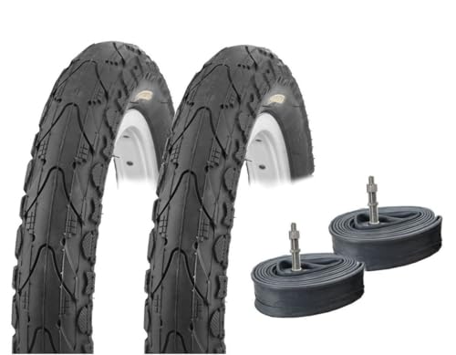 2X Fahrradreifen Set 16 Zoll K-935 Schwarz Reifen 16 x 1.75 47-305 inkl. 2 x Schlauch DV