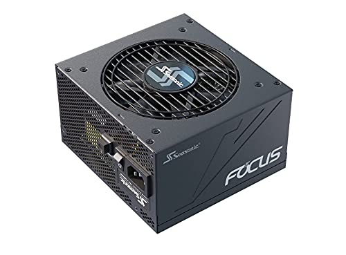 Seasonic Focus GX 750W Power Supply, Full Modular, 80 Plus Gold, 90% Efficiency, Cable-Free Connection, Hybrid Silent Fan Control, 10 Years Warranty, Power and Performance , Black