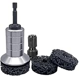 TEOFix Wheel Hub Cleaning Kit,Brake Hub Cleaning Kit Includes 3 Pads,Holder and Adapter,Fits Power Drill or 1/2