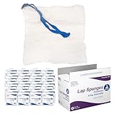 Dynarex Laparotomy Sponges - Multipurpose, Sterile Cotton Sponges For Surgical Procedures - Pre-Washed, Cross-Stitched Pure Cotton - 18