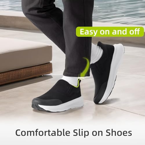 OrthoComfoot Men's Orthopedic Slip On Loafers: Comfortable Casual Arch Support Plantar Fasciitis Walking Shoes, Standing Work Orthotic Thick Sole Shoes for Foot and Heel Pain Relief2