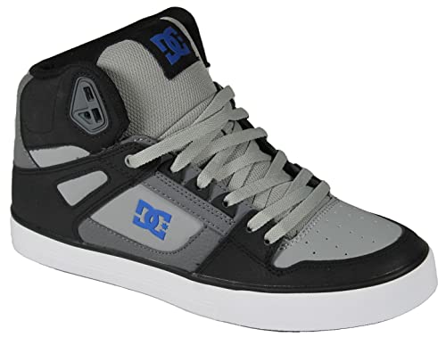 DC DC Men's Pure High-Top WC Skate Shoe Black/Grey/Blue 6.5