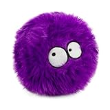 goDog Furballz Tough Plush Dog Toy with Chew Guard Technology, Purple, Large