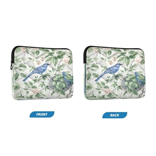 Funda para portátil 13-14 pulgadas impermeable con diseño de aves y hojas miniatura 2