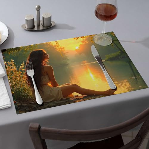 Sets de table de Pâques au design doré et élégant en silicone souple - 2