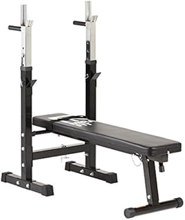 Mirafit Adjustable Folding Weight Bench with Dip Station
