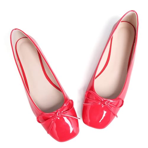 Image of Dear Time Women's Casual Foldable Ballet Flats Square Toe Ballerina Flats Shoes Comfortable