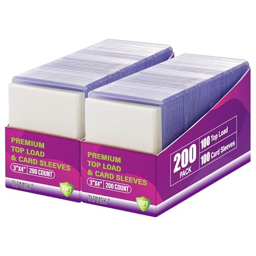 400 Packs Card Sleeves Top Loaders for Cards,3