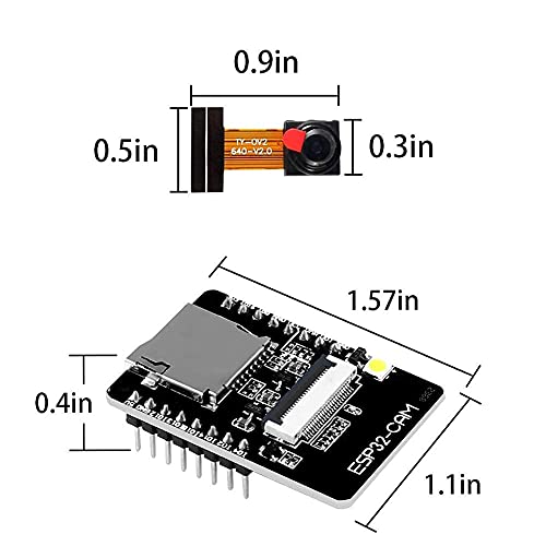 Image of ESP32 Camera Module Development Board WiFi+Bluetooth with Programmer Board and USB