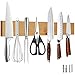 SUPERUS Porte Couteaux Aimanté en Bois, Barre Aimantée 40cm, Simplicité Aimant Porte-Couteaux, Support Couteaux Magnétique Utilisé Pour Couteaux et Outils