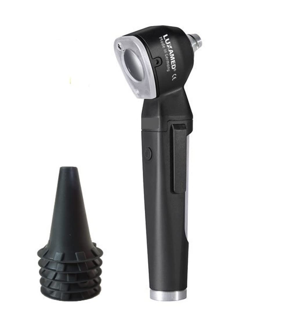 Luxamed (Germany) Otoscope for Doctors 2.5V LED,3X Magnification with 20 Ear Speculums (Black)