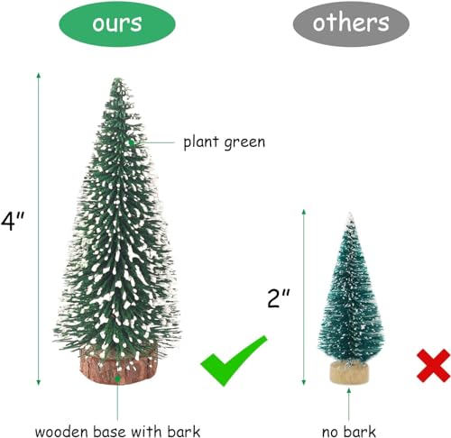 QYDMIN 9 mini albero di Natale artificiale piccolo...