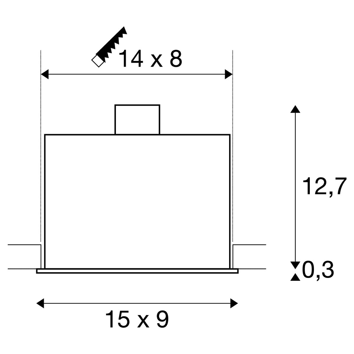 SLV KADUX 2 | Einbauleuchte, Innenbeleuchtung, Deckeneinbauleuchte, LED Spots, Deckenstrahler, Deckenleuchte| Zweiflammig, GU10, rechteckig, weiß, je. max. 50W, inkl. Clipfedern