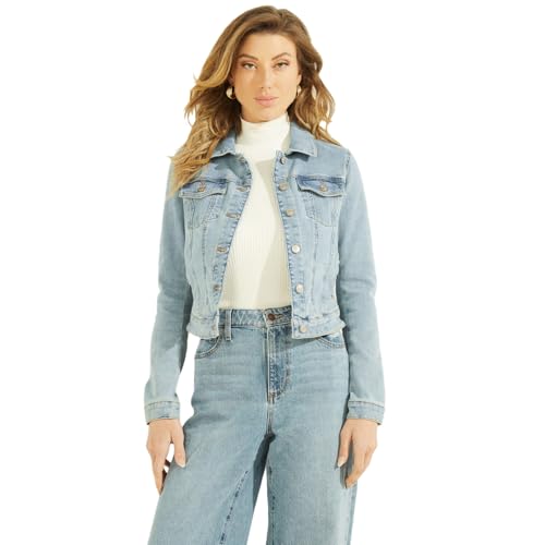 GUESS Women's Sexy Denim Trucker Jacket
