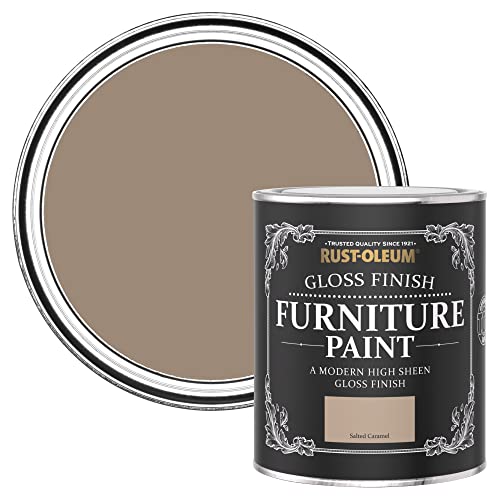 Rust-Oleum Brown Furniture & Skirting Board Paint in Gloss Finish - Salted Caramel Matt 750ml