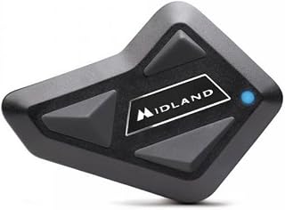 Midland BT Mini Single C1410, Bluetooth-Kommunikationssystem für Motorradfahrer, Helm-Headset mit Geräuschunterdrückung, Bike-to-Bike Kommunikation, Navigations- und Musik, 500 m, bis zu 3 Personen