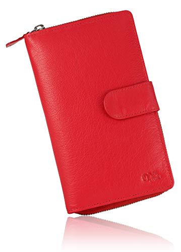 Image of Big Fat RFID Blocking Leather Organizer Checkbook Wallets For Women - Clutch