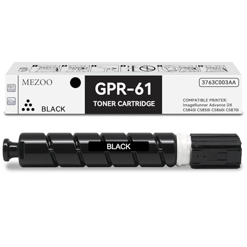 Image of MEZOO GPR61 GPR-61 Black Toner Cartridge High Yield Compatible for Canon GPR-61 GPR61 Toner Cartridge 3763C003AA for Canon ImageRUNNER Advance DX C5840i C5850i C5860i C5870i Printer(1-Pack,Black)