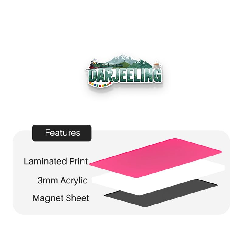 Image of Darjiling Fridge Magnets, Glossy Finish, Stylish Magnet for Fridge, Wardrobe & Metal Surfaces