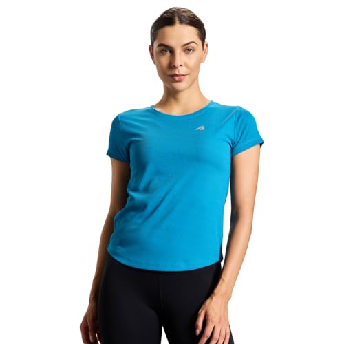 Image of Boldfit Tshirt for Woman Relaxed Fit Gym Tshirt for Women Workout Lightweight T Shirt for Woman Breathable Women T Shirt Round Neck T Shirts for Training, Running, Gym, Yoga, Badminton, Pickleball