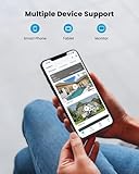 ieGeek【8MP+2TB HDD+360°PTZ】PoE Security CCTV Camera Systems with AI Human & Vehicle Detection, 4K Lite H.265+ DVR/NVR, 4PCS Home Security Cameras, Color Night Vision, Automatic Tracking, Remote Access - Image 4