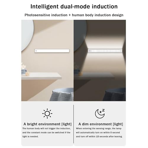 Lámpara de Pared USB Recargable para Iluminar Zonas Oscuras sin Cables con Sensor de Movimiento 3