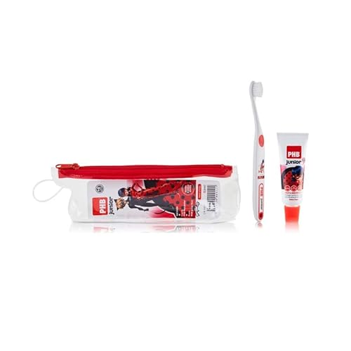 PHB | NECESSER JUNIOR LADYBUG | SPAZZOLA DA DENTI PLUS + GELDENTAL 15ML
