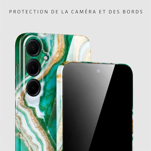 Coque Samsung A35 5G ONEFLOW Bliss marbre vert et doré