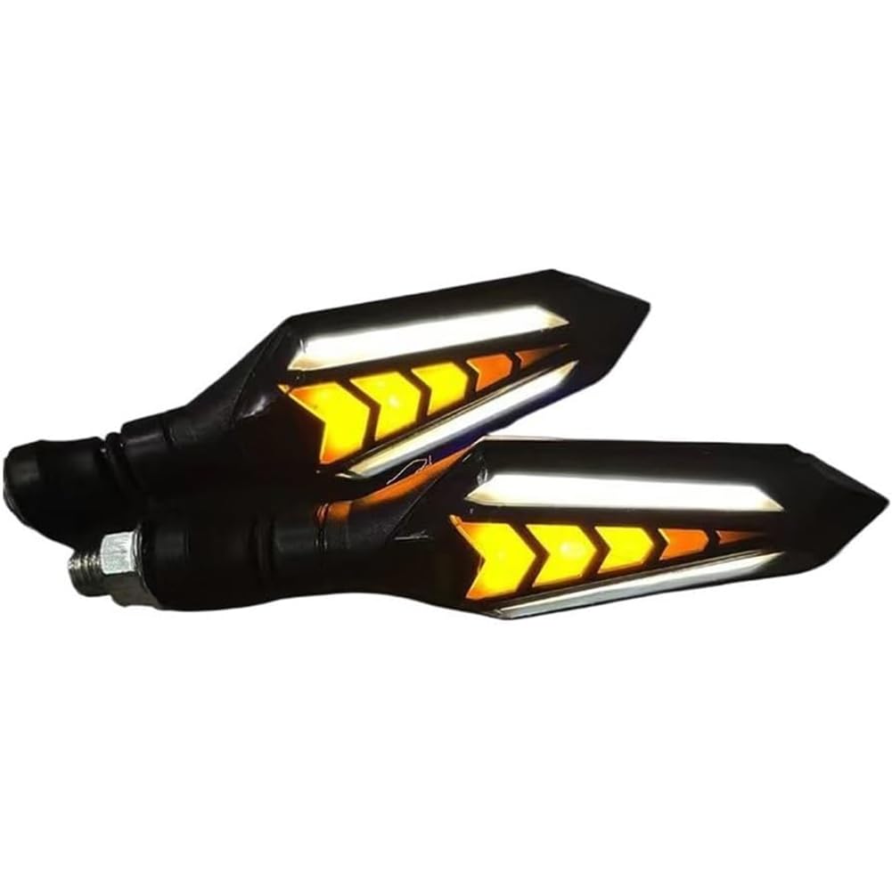 SRTMIRJJ 2 Pcs Motorcycle Indicators for Yamaha MT-07 FZ-07 MT-09 FZ-09 MT-10 Tmax500 Tmax530 FZR XSR900, Flowing Turn Signal Lights, 12V Waterproof LED Turning Indicators, Daytime Running Lights
