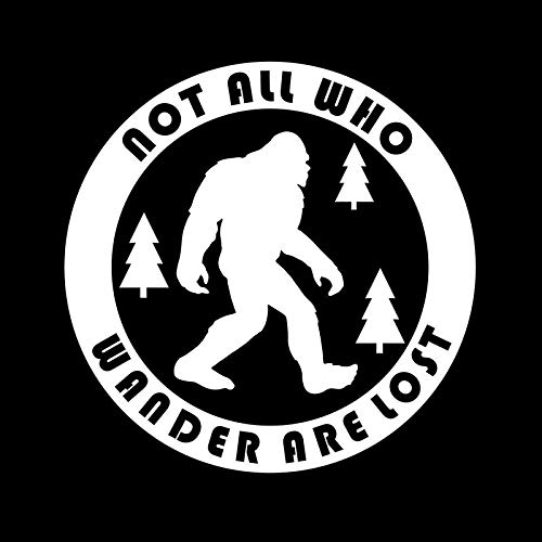 LYOMAN® Car Stickers Exterior More Shiz Not All Who Wander are Lost Bigfoot I Pad Tablet MacBook pro Laptop Vinyl Decal Sticker Car Truck Van SUV Pack of 1