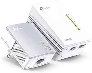TP-Link TL-WPA4220 ZESTAW AV600 Wi-Fi N300 WiFi Powerline (maksymalna moc 600 Mb / s, maks. 300 Mb / s 2,4 GHz Wi-Fi, Plug and Play, kompatybilny ze wszystkimi adapterami Powerline, zestaw 2), biały