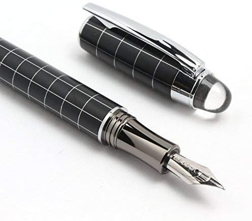 New 79 Designer Starwalker Cross Line Fountain Pen Silver Trim Checked