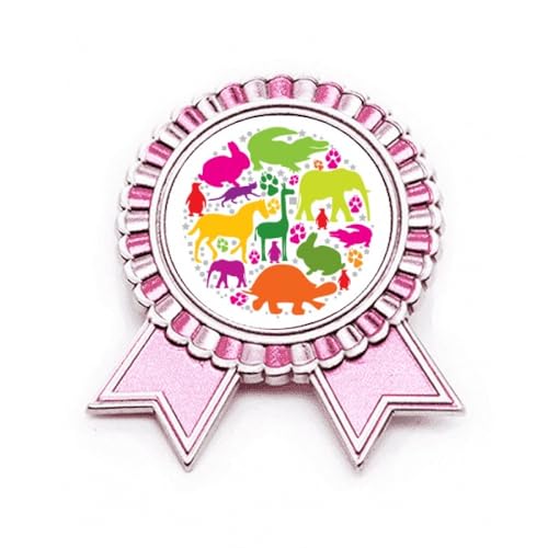Broche animaux colorés en métal rose pour égayer vos tenues de bureau