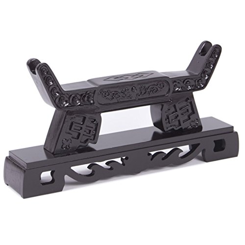 Archaize Auspicious Clouds Samurai Sword Katana Wakizashi Tanto Holder Stand Dispaly