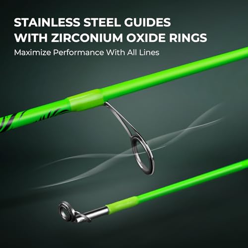 Image of KastKing Zephyr Dual-Tip Fishing Rod and Reel Combo,Spinning & Baitcaster Combo,Dual Tips Section for Different Powers,IM6 Graphite 2-Piece Rod with Extra Tip,Sensitive & Powerful,Freshwater Fishing