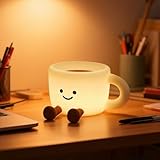 WATSAVPUP Dimmable Coffee Cup Night Light - 7 Colors USB Powered LED Nightlight for Bedroom, Office Decor, Cute Desk Lamp with Soft Warm Light