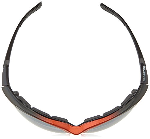 Image of Crossfire 873 Concept Foam Line Safety Glasses, Silver Mirror Lens - Orange /Black Frame