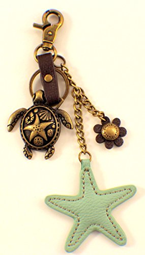 Chala Purse Bag Charm Clip On Key Ring Sea Turtle Starfish Stocking Stuffer #TOP4
