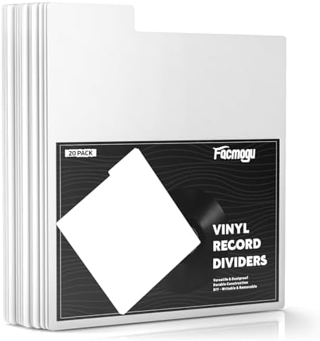 Amazon.com : Facmogu 20PCS Vinyl Record Dividers, Reusable & Writable ...