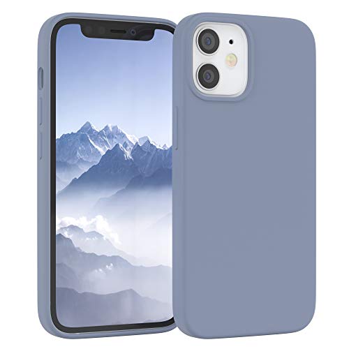 Eazy Case Coque en Silicone Premium pour téléphone Portable Compatible avec iPhone 12 Mini, slimcover avec Protection pour Appareil Photo et Doublure intérieure, étui, Bleu Acier Cover